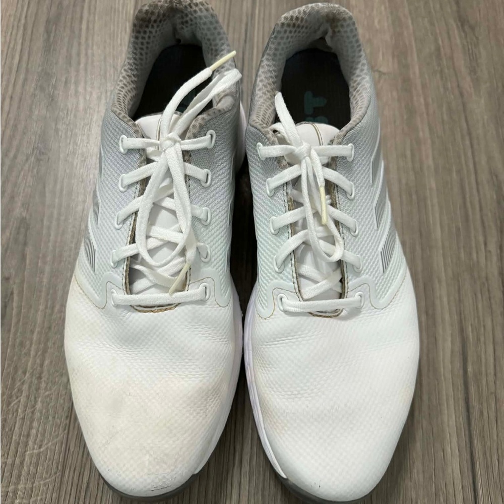 adidas Gray Sneakers with Teal Insole Detail